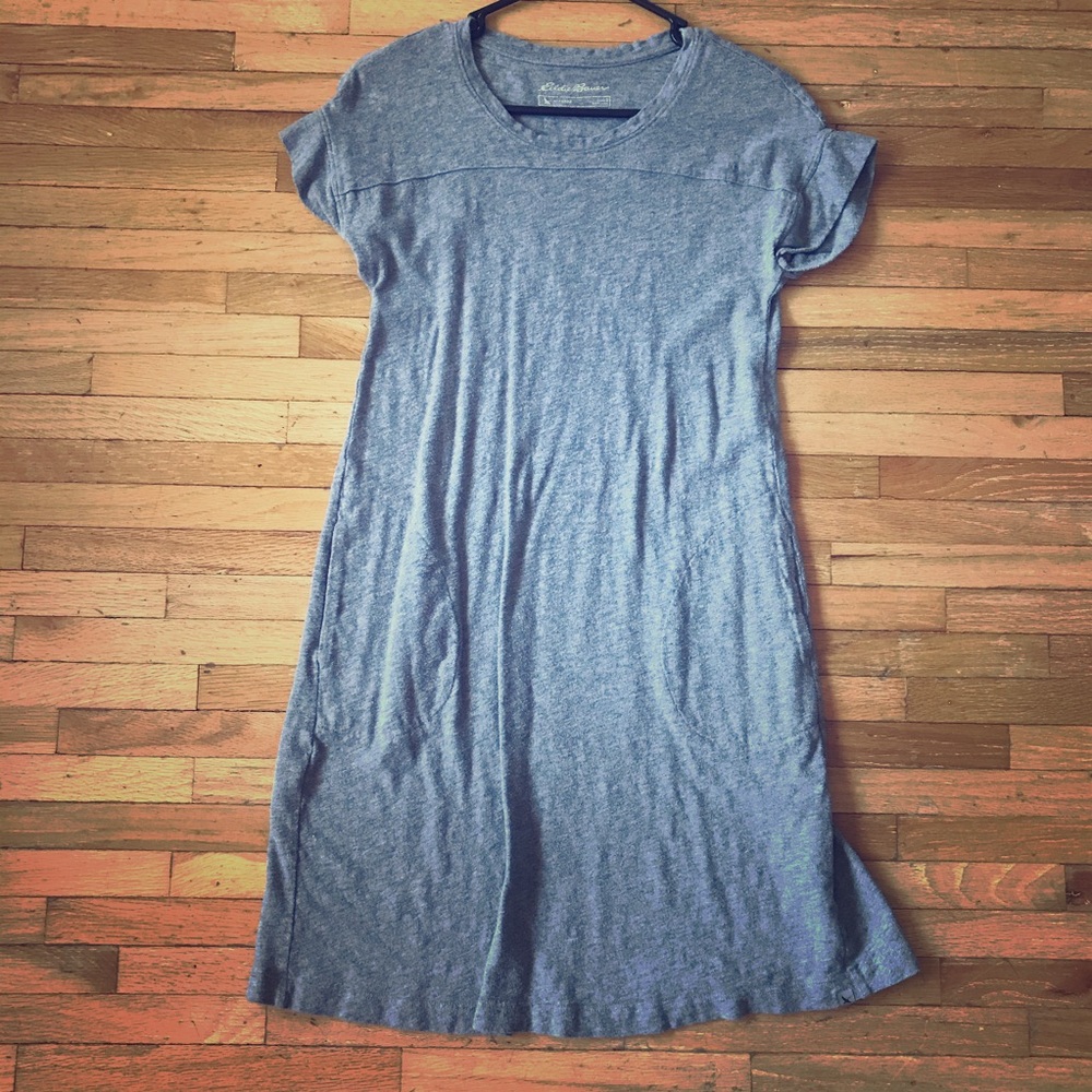 Gray T-shirt Dress. Eddie Bauer